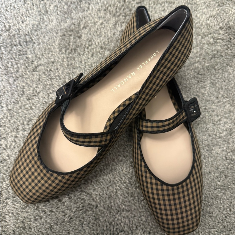 Loeffler Randall Ginger Woven Rattia Mary
Jane Flat -Size 8